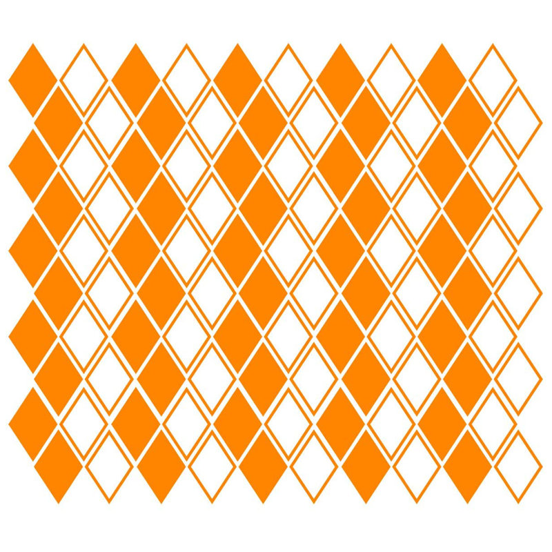 Adhésif décoratif losanges, H 4 po x l 2,5 po x P 0,7 po, Orange
