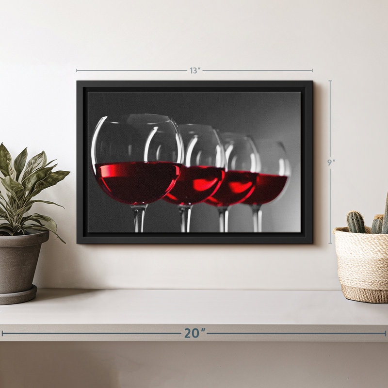 «Red Wine Row Wall Art», H 9 po x l 13 po
