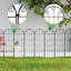 Ensemble de clôture de jardin en métal noir 8 pièces 8 pièces