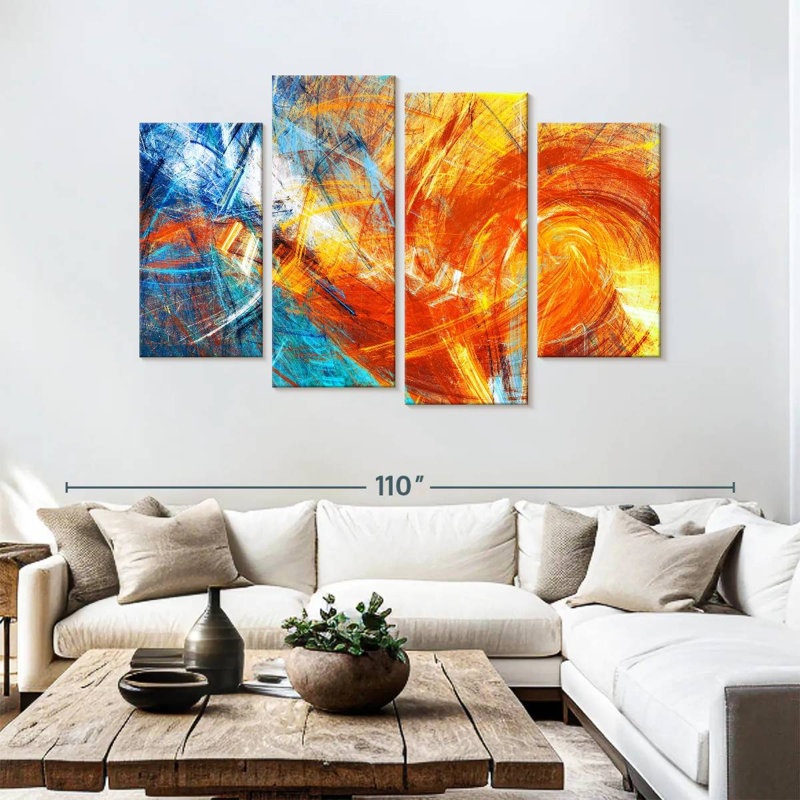 Avery Fire Abstract, 54" H x 84" W