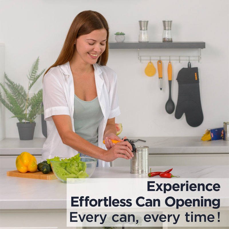 Deiss Orange Ergonomic Non-slip Handle Can Opener