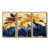 Toile avec cadre flottant or
