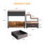 Elevated Dog Bunk Bed with Pet Window Perch - Multi-Level Pet Furniture with Non-Slip Steps, Storage Drawer and Vintage Design for Small to Medium Pets