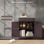 Sideboard With Solid Wood Countertop, Modern Kitchen Storage Cabinet, Coffee Bar Cabinet With 2 Drawers, Doors And Adjustable Shelf-1284004563