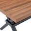 Table de salle à manger 71 po x 35,4 po en bois de noyer avec table en X Table de salle à manger multifonctionnelle de style industriel moderne pour 6 à 8 personnes.-1480716313
