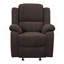 Fauteuil inclinable brun avec accoudoirs coussinés