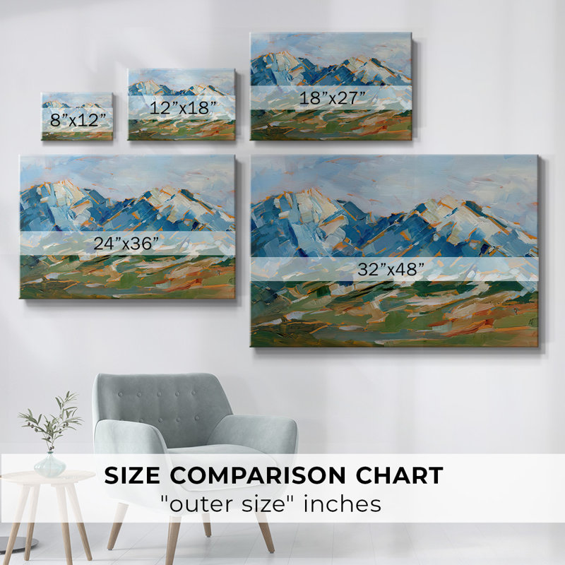 Toile tendue Blue Mountain Peaks I-Gallery, H 32 po x l 48 po