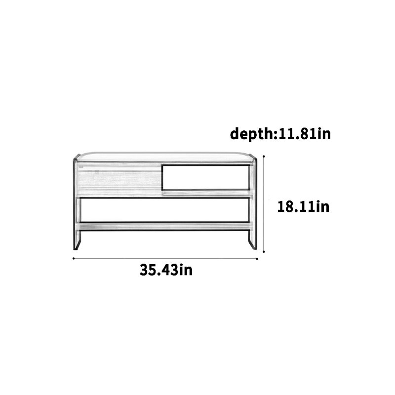 Banc de rangement pour 6 paires de chaussures, Beige