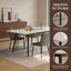 Modern Dining Table with Sintered Stone Top, White Matt Finish and Robust Carbon Steel Legs Fast Dispatch From UK Warehouse – Dispatched Within 2 Days-827519992