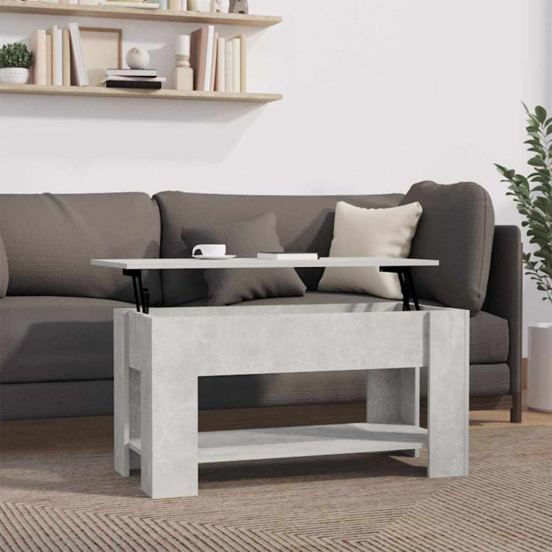 Andrewjames Manufactured Wood Frame Single Coffee Table with Storage, Brown Oak, 20.5" H x 39.8" W x 19.3" D