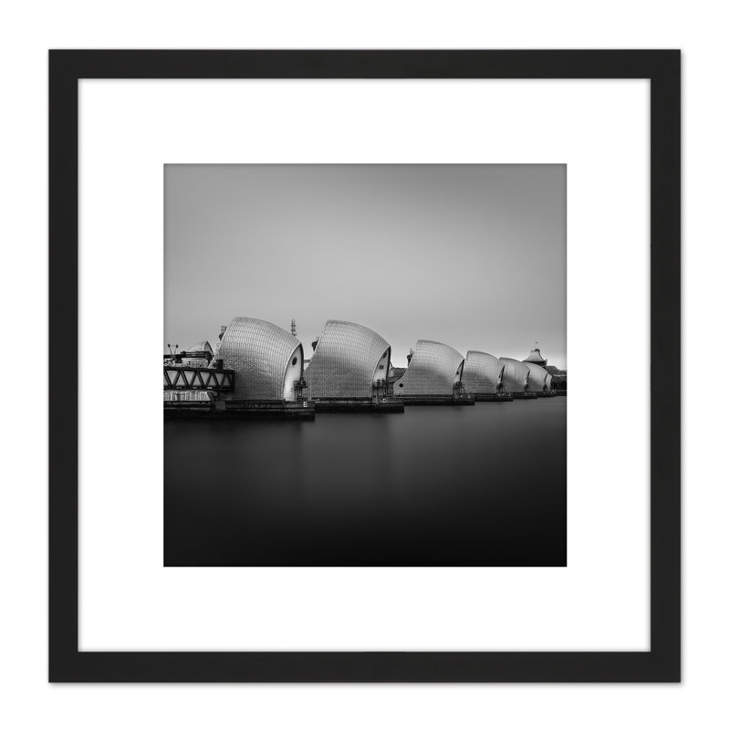 Warby Thames Barrier River View 1 Piece Single Picture Frame Painting