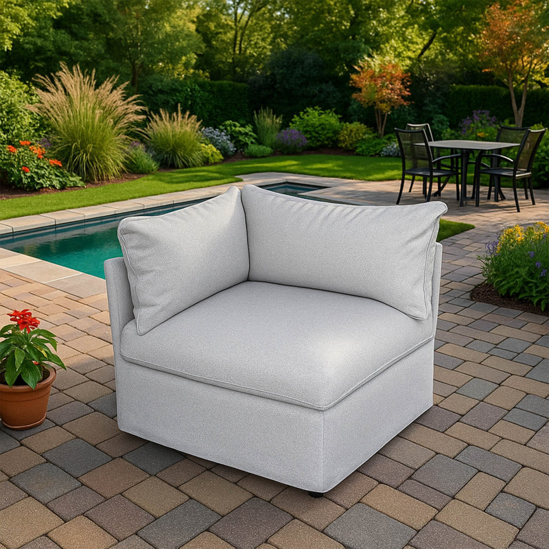 Chaise de coin d'extérieur Patioflare Lanai, gris, Gris