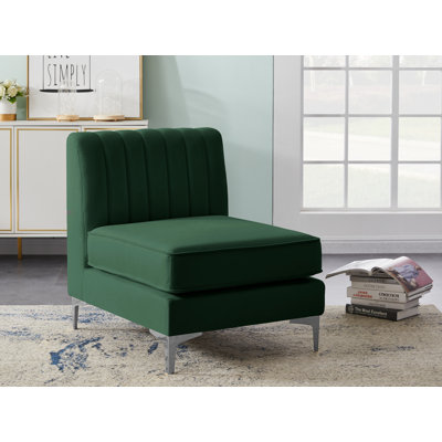 Fauteuil en velours Enson