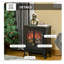 Baillargeon Free standing Electric Fireplace Stove W/ LED Fire Flame Effect Black