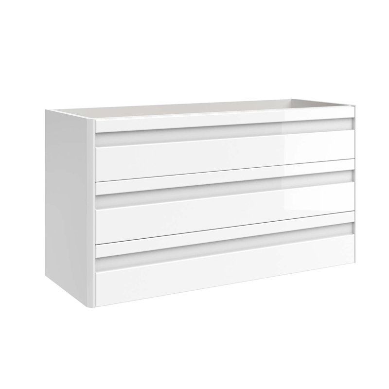Meuble-lavabo simple 3 tiroirs DAX Venice, Blanc