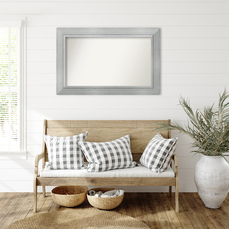 Miroir mural en bois massif Yousef, Rectangle, 29,25 po x 45,25 po