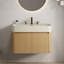 Modern Vanities, Solid Surface, Oak Storage-1982819402