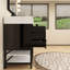 Finition du meuble-lavabo sur pied simple 36 po Jessica / Base: Noir lustré-72495691