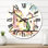 Vintage Yellow Castle - horloge murale rétro
