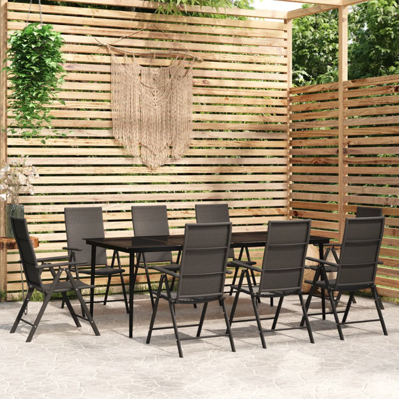 Hilman 8 - Person Wicker Patio Dining Set with Rectangular Table