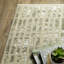 Tapis rayé rayé beige / bleu Rayan-133966248