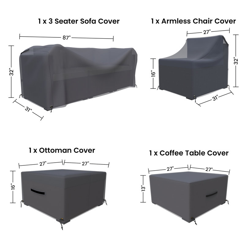 Eudy Rattan Sectional Seating Group Cover