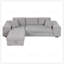 Ensemble de canapé modulaire réversible en L de 104,5 pouces avec canapé-lit 3 places avec rangement et 2 tabourets pour le salon-118132984