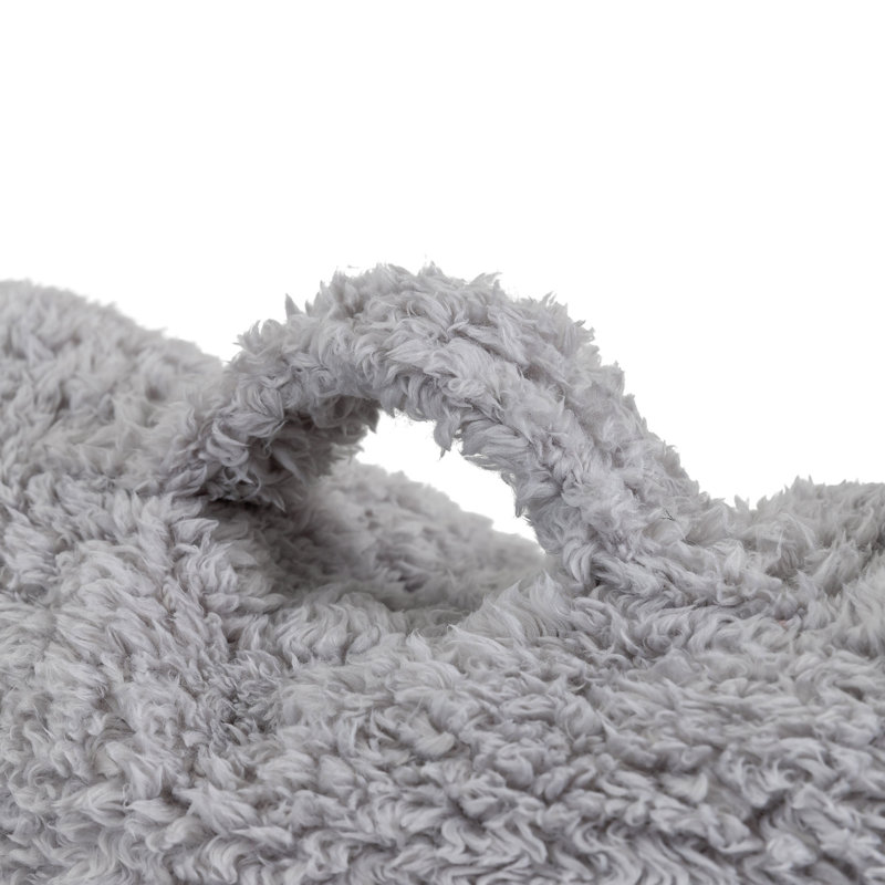 Teddy Fleece Support Pillow, Grey