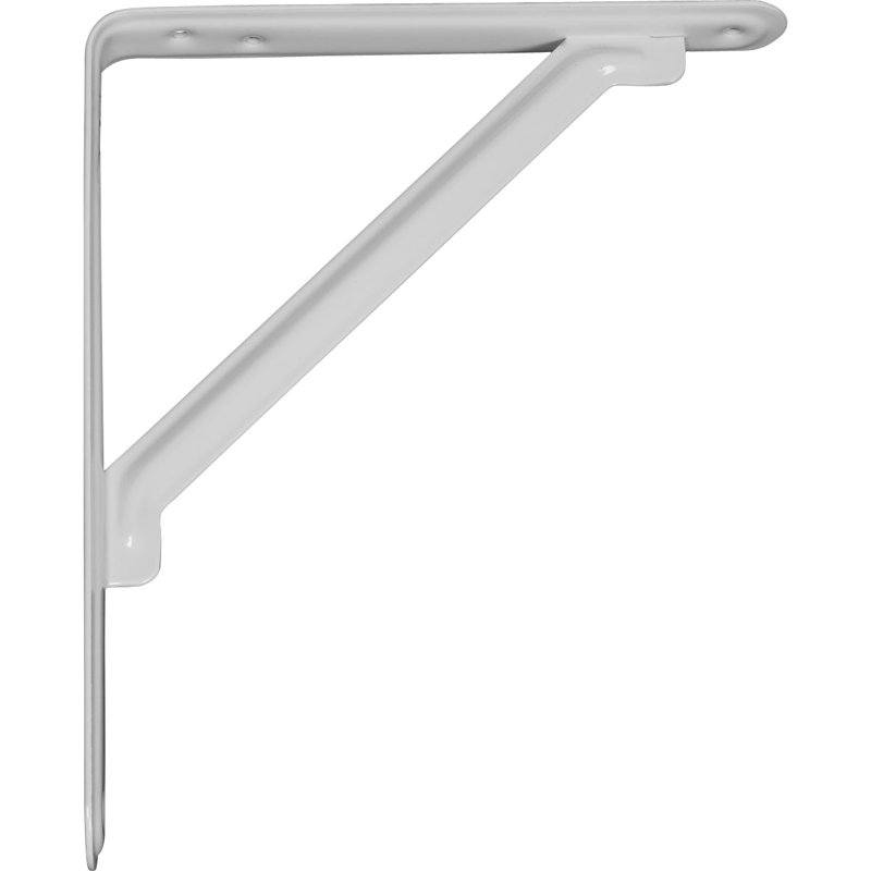 Support traditionnel en acier traditionnel h 10 po x l 1 po x l 8 po x p 8 po Endura Brace, Blanc mat