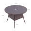 Kinchen Round Metal Outdoor Dining Table With Umbrella Hole , 105cm cm W 105cm cm D-337158840