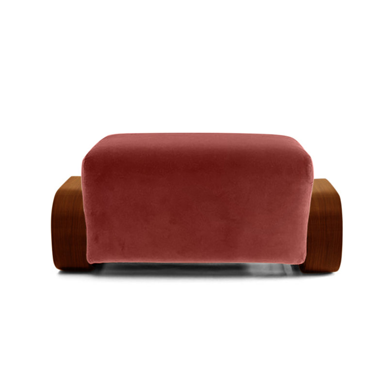 Cayenne Ottoman, Bittersweet Velvet