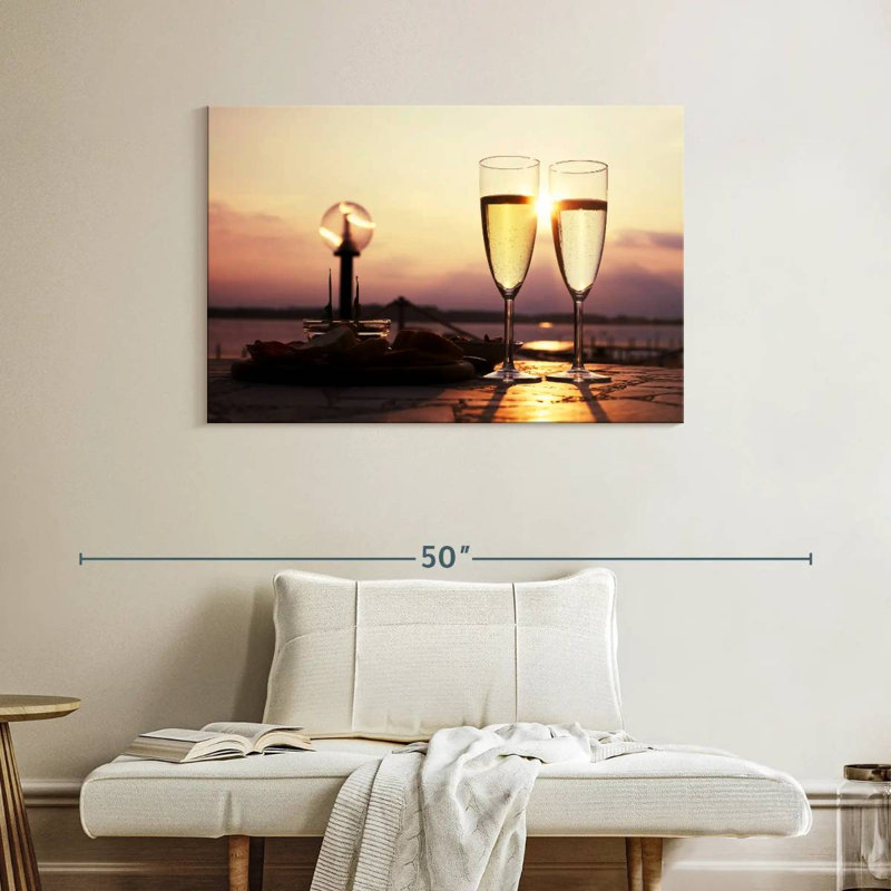 Coucher de soleil Yarlin Champagne, H 26 po x l 39 po