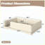 Grand lit pour enfant Montessori avec garde-corps amovibles, grand, beige-1377428769