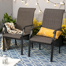 Alyah Powder Coated Steel Outdoor Dining Armchair