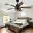 52" Matte Black Farmhouse Ceiling Fan with Light and Remote/APP Control, Caged Ceiling Fan for Bedroom, Living Room