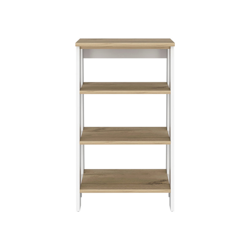 Armoire à linge St. Clair, deux tablettes intérieures, deux tablettes ouvertes, une porte