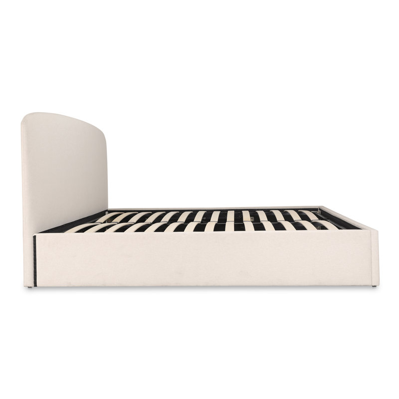 Windcrest Upholstered Platform Storage Bed, Queen, Cream