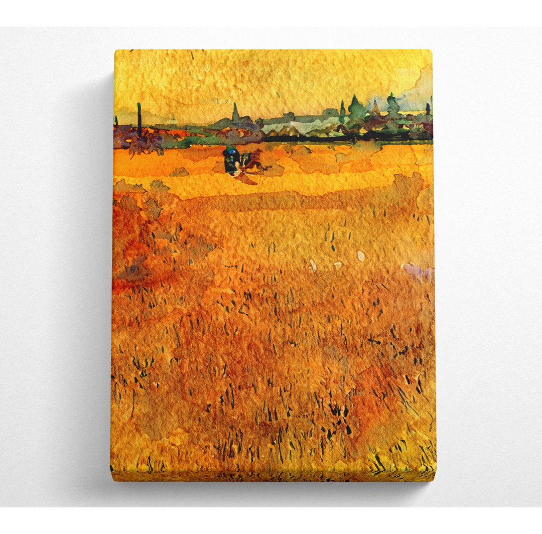 Arles View From The Wheat Fields von Van Gogh - Leinwandbilder auf Leinwand