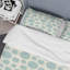 Motif de cercle vert - ensemble de housse de couette abstrait - polyester microfibre-498544867