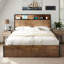 Structure de lit grand avec rangement Tryston, brun rustique-1037842023-1037572438