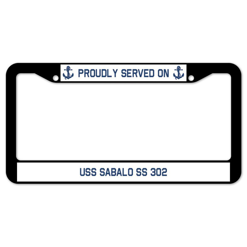 Fièrement servi sur un cadre de plaque USS SABALO SS 302