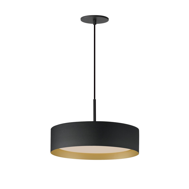 Artyom 1 - Light LED Drum Pendant, Black/Gold