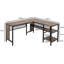 L-Shaped Metal Base Computer Desk