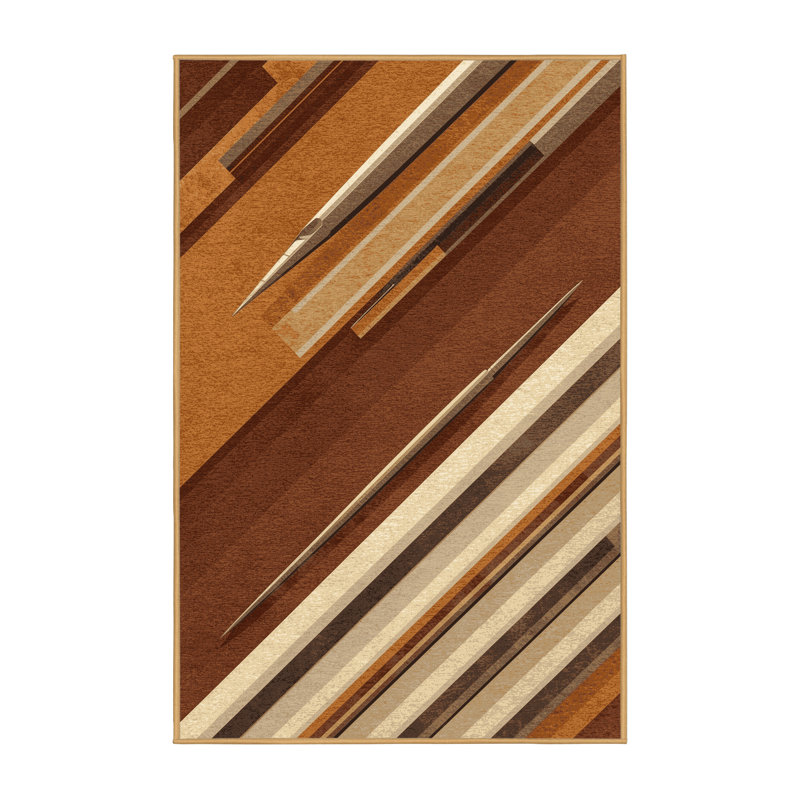 Tapis brun moelleux doux et moelleux Cortland, 5 x 7