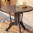 Retro Nut-Brown Round Solid Wood Dining Table