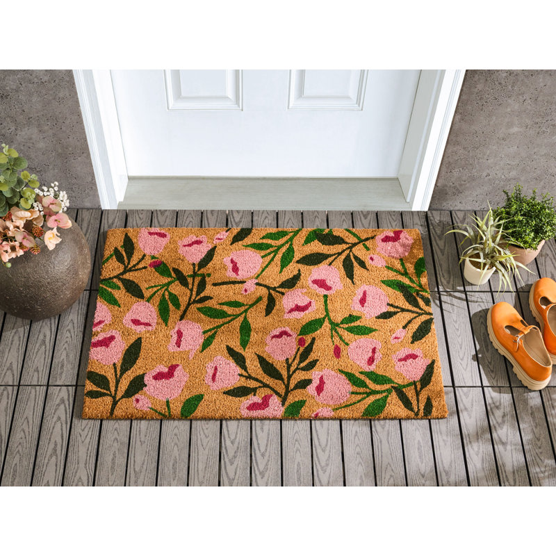 Non-Slip Floral Indoor / Outdoor Doormat