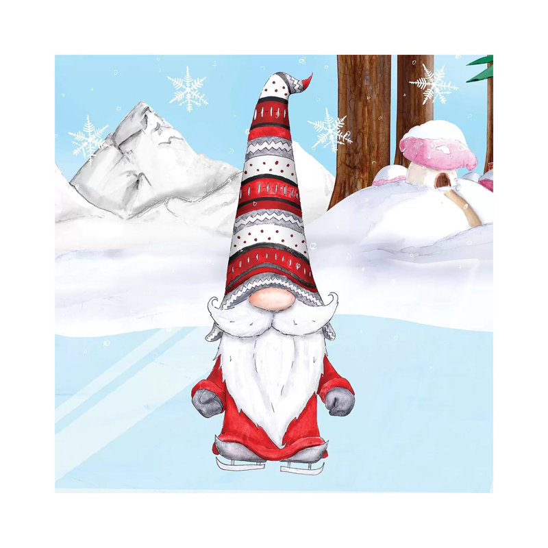 Fun Hat Gnoming Around II by Hugo Edwins - Wrapped Canvas Print, 45.72 cm H x 45.72 cm W x 3.175 cm D