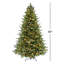 7.5' Artificial Fir Christmas Tree with Color & Clear Lights
