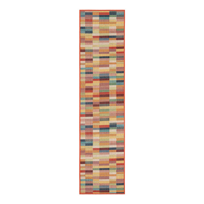 Striped Indoor / Outdoor Rug, Runner 2' x 8'