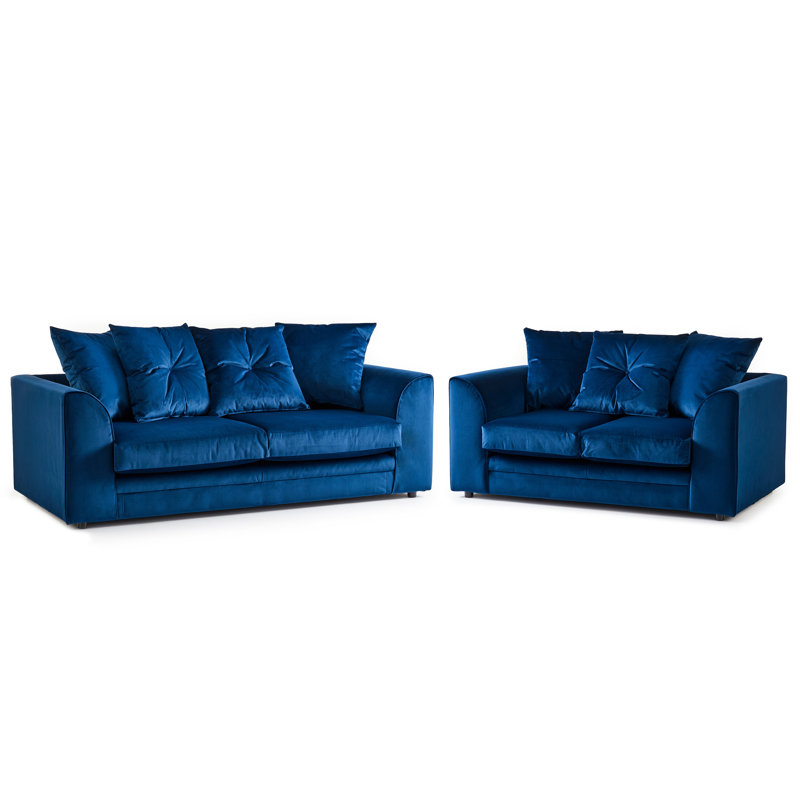 Devonte 2 - Piece Velvet Living Room Set, Royal Blue